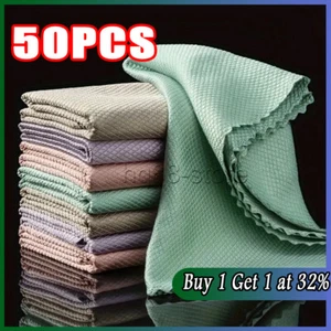 50x Reusable Soft Microfiber Cleaning Cloth for Glasses and Screen Lens Cleaner - Picture 1 of 11