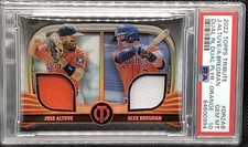 2022 Topps Tribute /25 Orange Dual Relic Altuve Bregman Astros PSA 10 POP 1