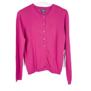NWT Modcloth When Classic Calls Cardigan Jelly Roll Pink Size Small S NEW - Picture 1 of 12