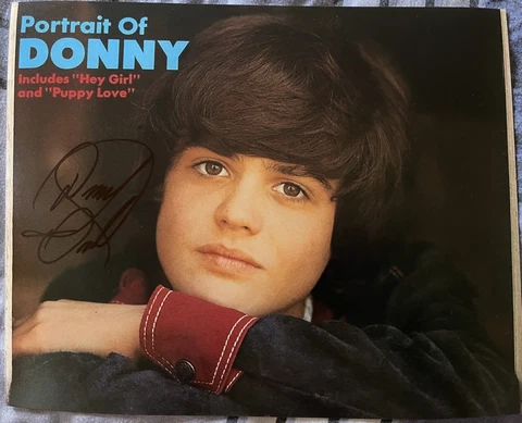 Donny Osmond Autograph Signed 10x8 Photo Puppy Love Cover