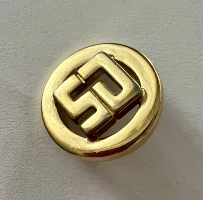 Vintage ST JOHN Gold Button Replacement, SJ Initials Logo - Image 1 of 4