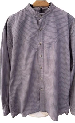 Camisa informal a rayas con botones estilo occidental sin marca para hombre L/XL Foto 1 de 4