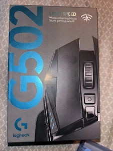 Logitech G502 Lightspeed Wireless Mouse With Charging Cable Dongle And Weights - Afbeelding 1 van 3