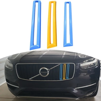 3 件前中心网格格栅烤架盖装饰装饰适用于 2016 - 2019 年 Gen2 沃尔沃 XC90 — 第 1/4 张图片