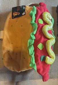 Costume Hot Dog Weiner Dog Bassotto Pet Dog per Halloween Med Brividi e Brividi - Foto 1 di 4