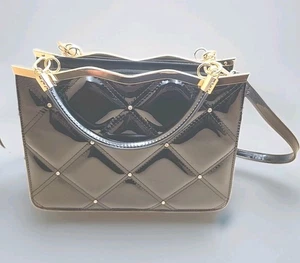 Grossi elegante schwarz verzierte Handtasche nie benutzt Strass schöne Handtasche - Bild 1 von 11