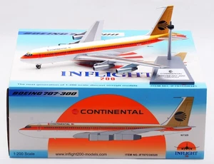1:200 InFlight Continental B707-300 Passenger Airplane Diecast Aircraft Model - Picture 1 of 13
