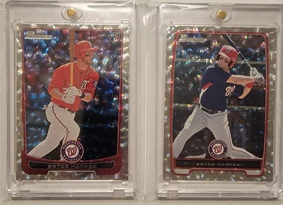 Tarjeta de novato Bryce Harper 2012 Bowman Silver Ice RC lote perspectivas, draft SP!! Foto 1 de 4