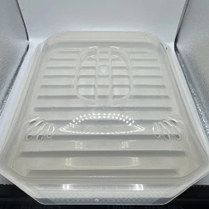 Nordic Ware Kompaktes Speckgestell & Klarsichtabdeckung 104-12 Backofen Mikrogeschirr 10”X8” - Bild 1 von 5