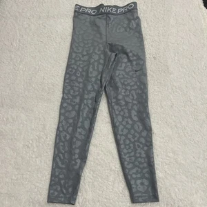 Nike Pro Damen Leggings Small Dri Fit Performance Grau Camouflage Training - Bild 1 von 9