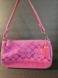Coach PINK Signature Logo Mini Demi Hampton  - Picture 1 of 6
