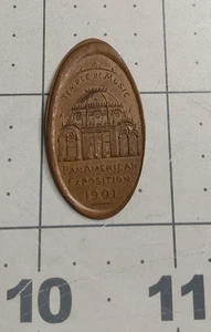 1901 Pan-American Expo Buffalo NY Elongated Cent Temple of Music - Picture 1 of 2