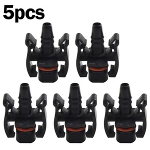 Upgrade Your Cars Cooling System with 5Pcs Black ABS Straight Connectors - Picture 1 of 19
