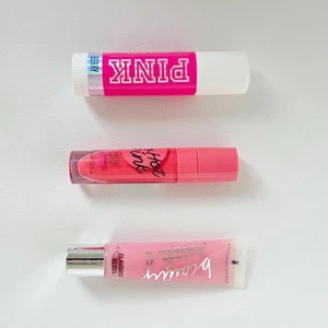 Lot Of 3 VICTORIA'S SECRET PINK COLOR GLOSS LIP SHINE NEW - Picture 1 of 4