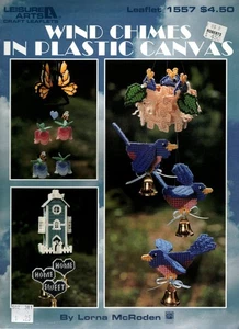 Leisure Arts 1557 WIND CHIMES in PLASTIC CANVAS Plastic Canvas Pattern Leaflet - Picture 1 of 2