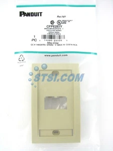 Placa frontal Panduit CFPE2EIY Mini-Com de 2 puertos, serie ejecutiva, marfil ~ STSI - Imagen 1 de 3