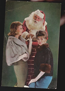 Weihnachtsmann 50er Jahre Werbekarte - Projansky Furs (Rochester NY) - Bild 1 von 1