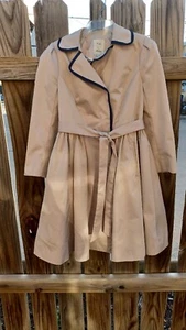 Elevenses Women Tan Trenchcoat/Printed Lining Size 6 - Picture 1 of 7