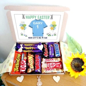 FOOTBALL CLUB FC HAPPY EASTER GIFT CHOCOLATE BOX CARD HAMPER Personalised - Picture 1 of 7