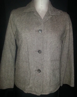 RALPH LAUREN Jeans Mujer 3 Botones Frontal Traje Blazer Chaqueta Abrigo Talla Pequeña Marrón  Foto 1 de 4