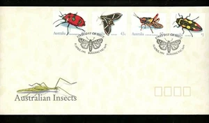 Postal History Australia FDC #1211-1214 insects animals bugs moths 1991 - Picture 1 of 2