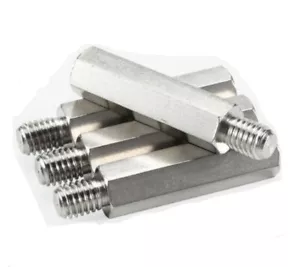 M3 *L +4 304 Edelstahl Sechskant Abstandhalter PCB Hauptplatine Standoff Buchse-Stecker Schraube - Bild 1 von 7