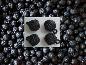 Buttons 10mm 16L Black Ball Shank Twisted Rope Knot Plastic Small Button (Z284) - Picture 1 of 24