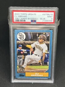 2022 Topps Update CJ Abrams 87 Blue PSA 9 - Picture 1 of 2