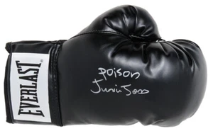 Guante de Boxeo Negro Everlast Firmado Junior Jones con Veneno - Certificado de Autenticidad Schwartz - Imagen 1 de 1