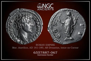 Moneda antigua de Marco Aurelio César en muy buen estado AR Denarius AD 161-180. A1260 - Imagen 1 de 12