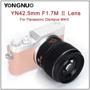 YONGNUO YN42.5mm F1.7M II Large Aperture AF/MF Prime Lens for M4/3 Mount Camera - Picture 1 of 5