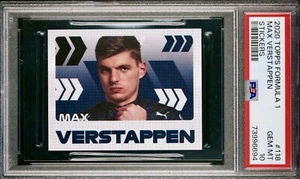 PSA 10 RC Max Verstappen 2020 Topps F1 Rookie Stickers Black + White SSP POP 11 - Picture 1 of 3