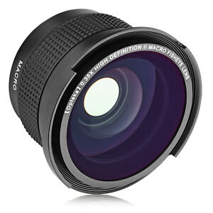 Opteka .35x Ultra Wide Angle Fisheye Lens for Sony HDR-CX675 PJ650 PJ430 CX430V