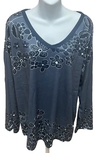 Just Fashion Now Womens Sweater Size XL Long Sleeve V-neck Pullover New Top - Picture 1 of 11