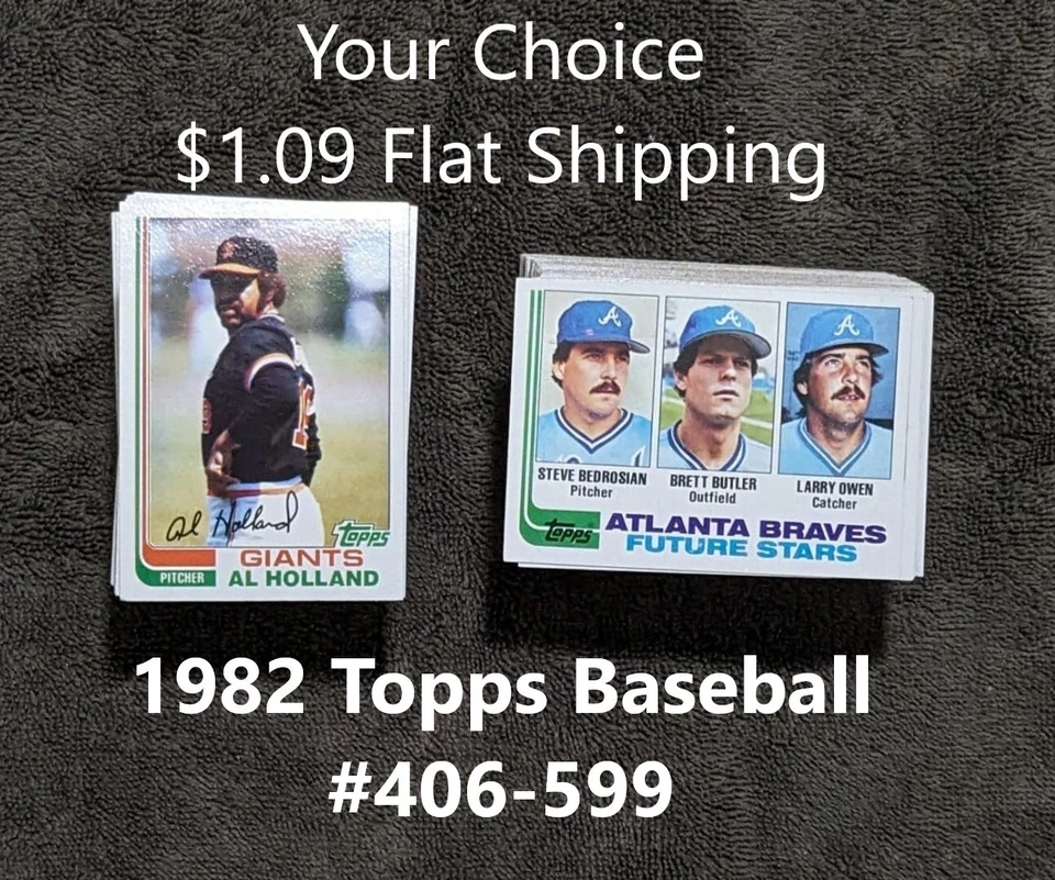 1982 Topps Baseball #406-599 YOUR CHOICE $1.09 Flat Ship UPDATED 8/22 - Image 1 of 1