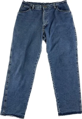 Pantalones de mezclilla Wrangler vintage para hombre 15/16 35x30 resistente polar forrados en verde caza Foto 1 de 4