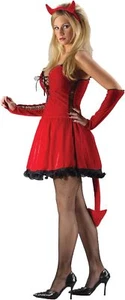 You Sexy Devil Satan Demon Girl Red Fancy Dress Up Halloween Adult Costume - Picture 1 of 6