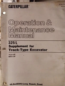 CAT Operation & Maintenance Manual 325L Supp Track-Type Excavator XEBU2083-01 - Picture 1 of 5