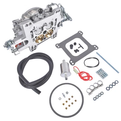 4 Barrel Manual Choke Carburetor AVS 650 CFM Satin Finish Off Road Square Bore - Image 1 of 4