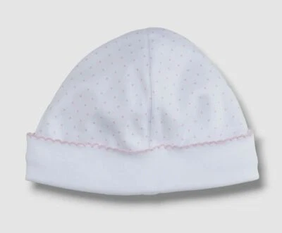Chapéu bebê recém-nascido com estampa de bolinhas brancas Kissy Kissy bebê menina US$ 15 - Imagem 1 de 2