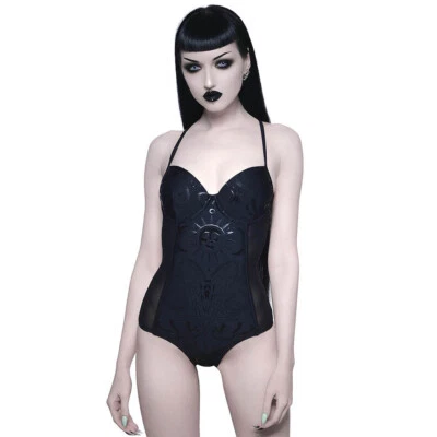 Killstar Gothic Goth Okkult Schwimmanzug Badeanzug - Burn Bright - Bild 1 von 4