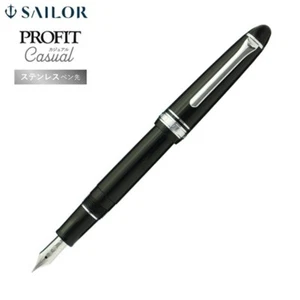 Sailor Profit Casual Fountain Pen Silver Trim Black Music (MS) Nib 11-0571-920 - Picture 1 of 9