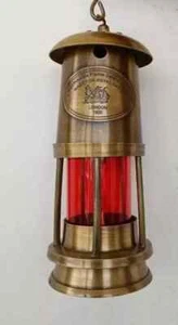 Nautical Miner lamp Brass Hanging oil lamp Maritime Ship oil lantern home decore - Picture 1 of 3