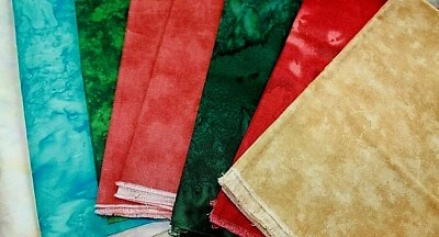 Batik Cotton Quilt Fabric Your Choice Fat Quarters 7 Colors - Image 1 of 4