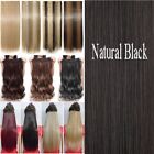Thick One Piece Clip In Real Natural As Human Hair Extensions Long Straight Wavy