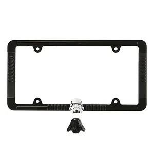 Disney Star Wars Darth Vader Stormtrooper Black metal License plate Frame  - Picture 1 of 1