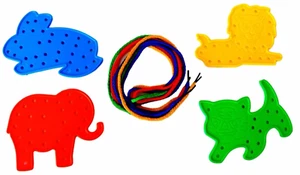 4 formas de cordones de animales con cordones de color - Imagen 1 de 1