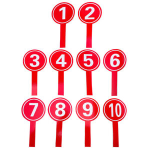  10 Pcs Red Foam Holding Number Plate Convenient Voting Scoreboard