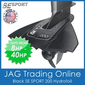 SE SPORT 200 HYDROFOIL BOAT/OUTBOARD MOTOR STABILISER SMALL - Suits 8-40HP BLACK - Picture 1 of 4