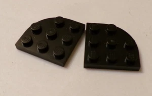 Lego x2 Black 3x3 Round Corner Plate, 30357 (028-259) - Picture 1 of 1